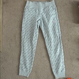 Champion Light Gray Logo Joggers